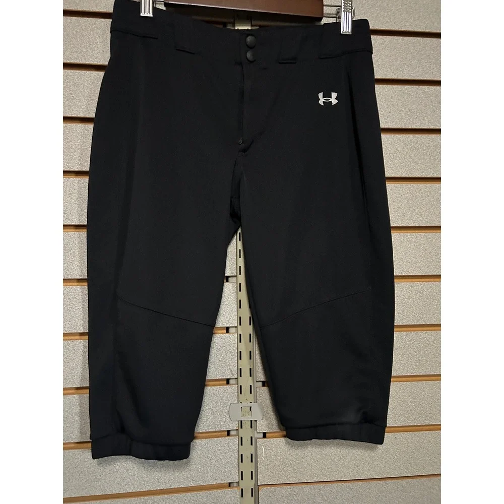 Under Armour Girls Black Softball Pants Youth Large YLG Performance Knickers